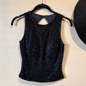 SEAN COLLECTION Backless Sequin Top